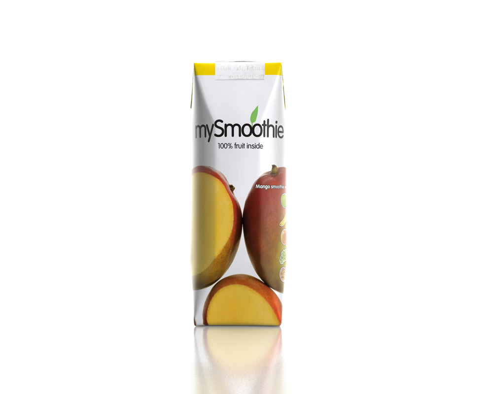 mySmoothie Mango med eple, banan, drue, appelsin og passionsfruktjuice