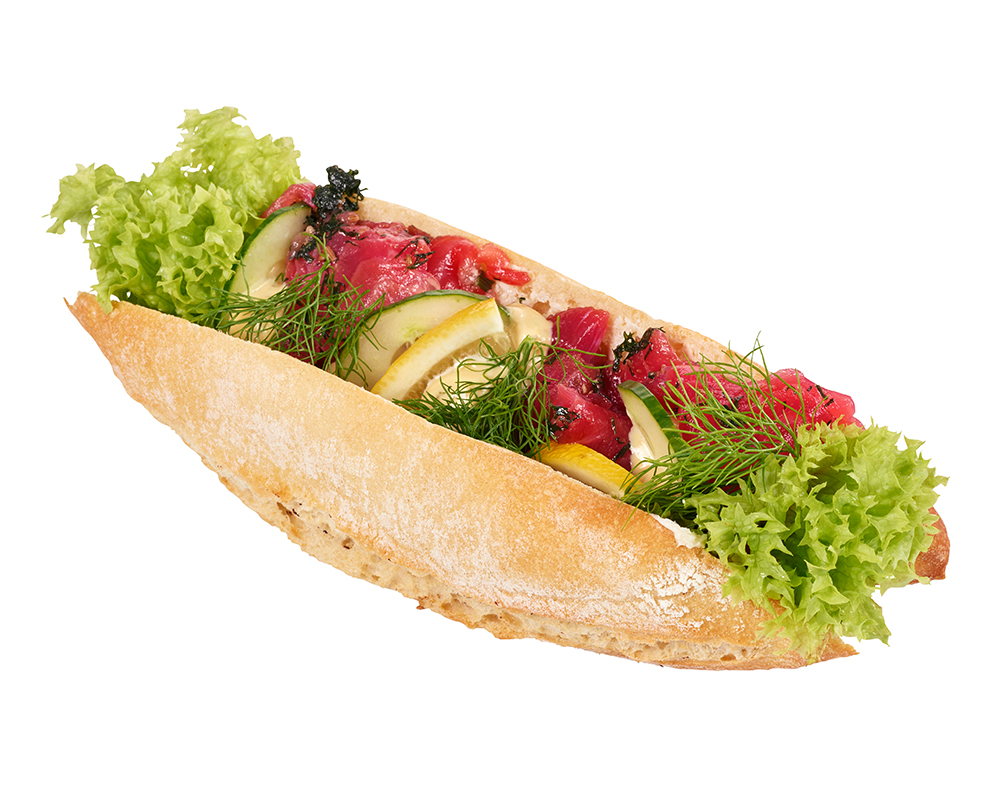 Baguette Rdbetegravet laks