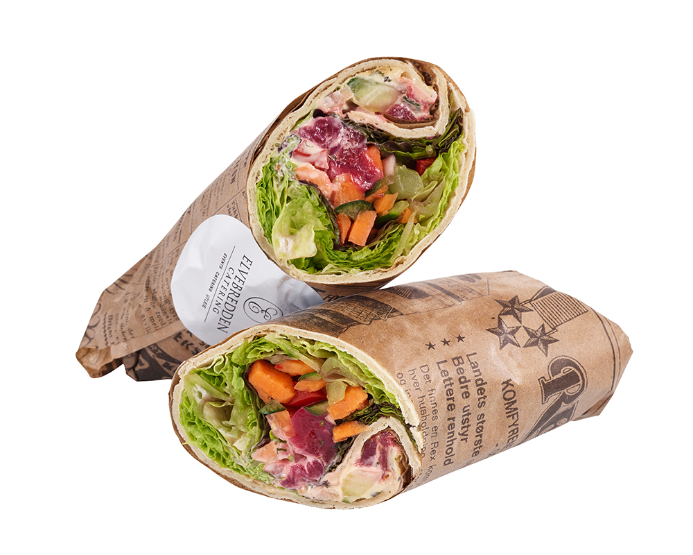 Wrap med rdbetegravet laks