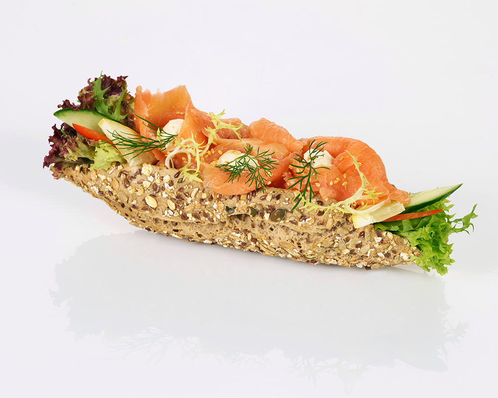 Glutenfri Baguette Rkelaks/ostkrem