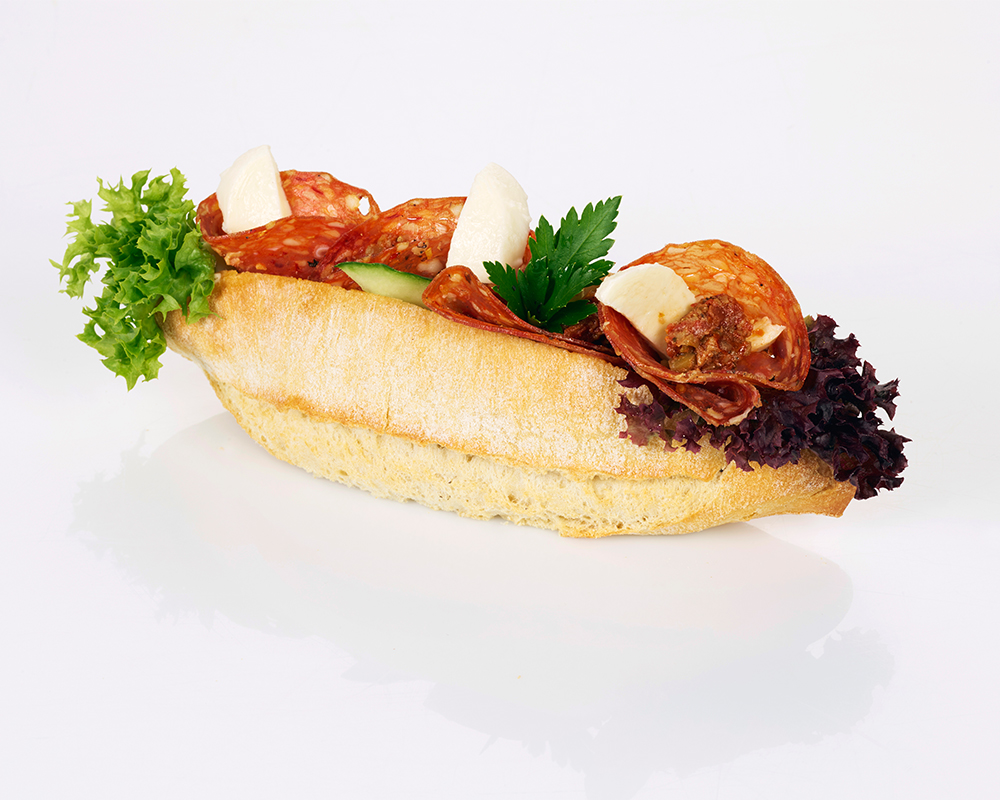 Glutenfri Baguette Ventricina / Mozzarella