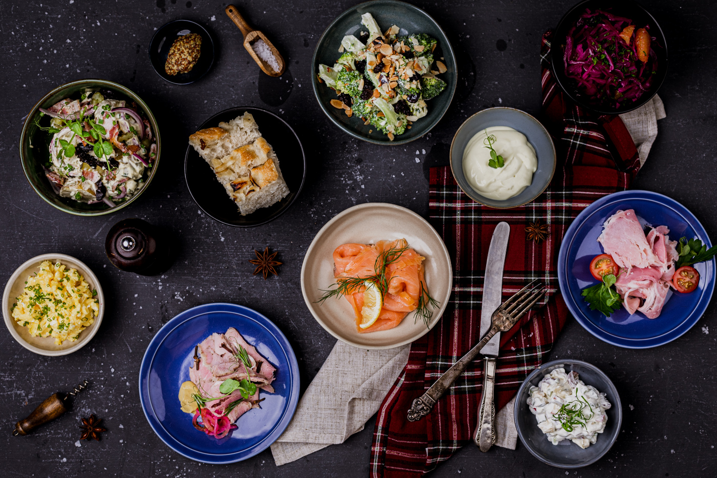 Kald julelunsjbuffet