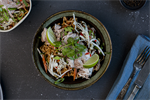 Spicy koreansk svinewok middag