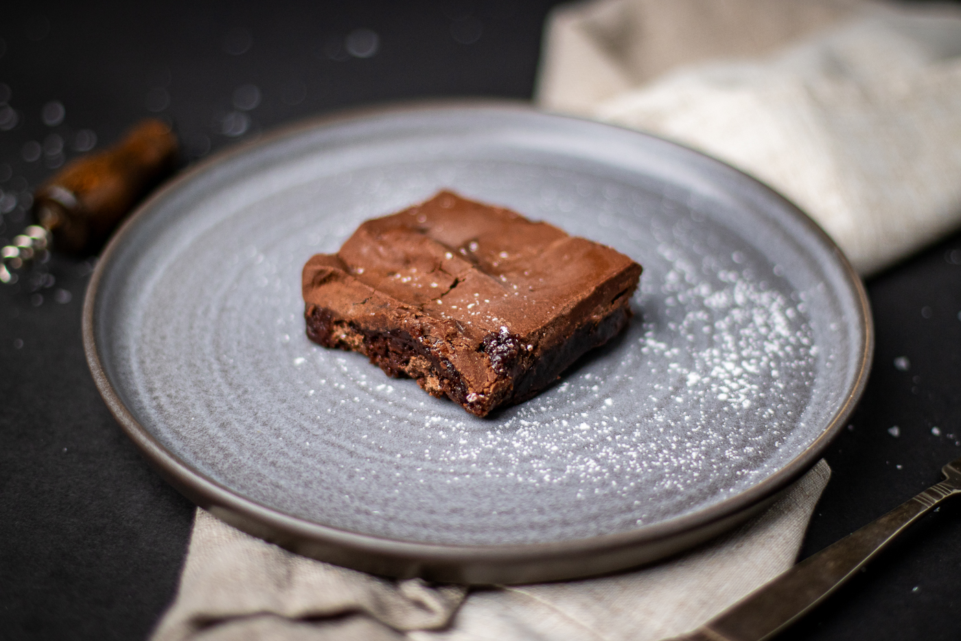 Brownie vegan, porsjonstykke