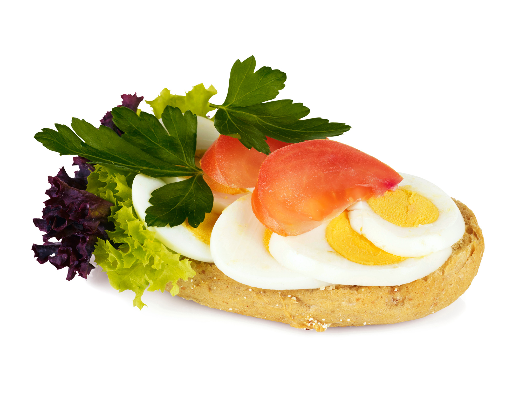 Grovt rundstykke, Egg/tomat